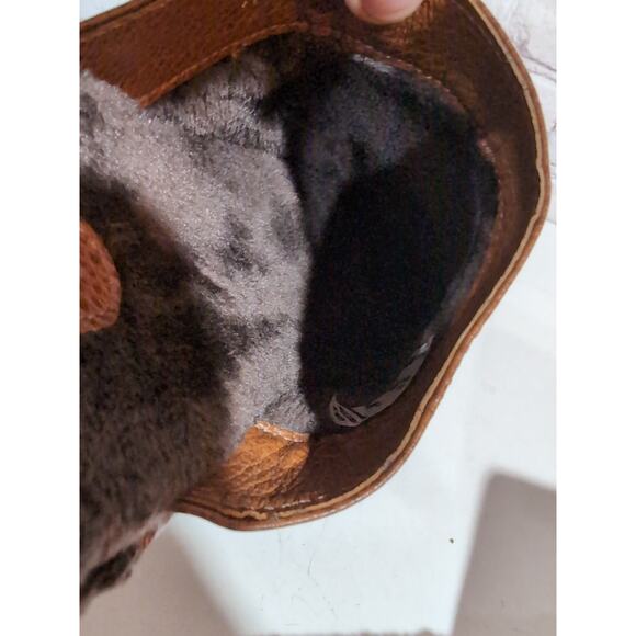 Beckett Simonon Mens Jones Slippers Size 11 Tan Pebbled Leather New Without Tags - Picture 12 of 12